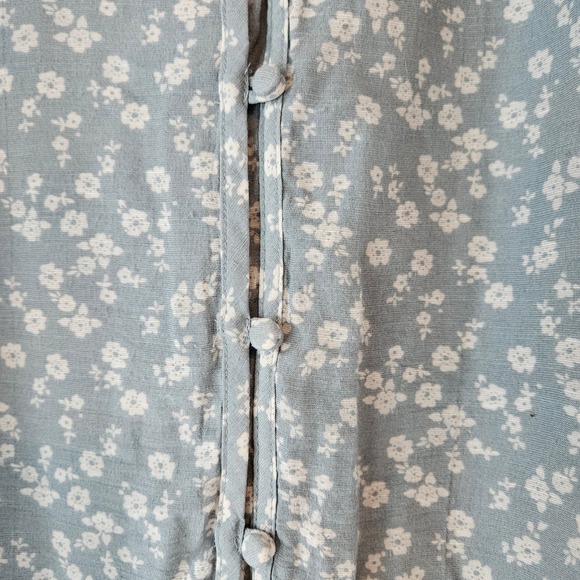 Lauren Conrad Long-Sleeve Blouse Shirt Floral Womens XL Peasant Ruffle Cottage - Picture 6 of 10